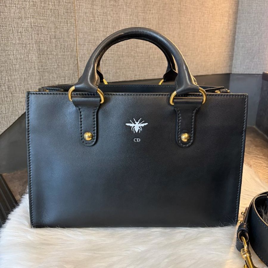 DIOR BEE 全皮手提兩用包 黑色-0