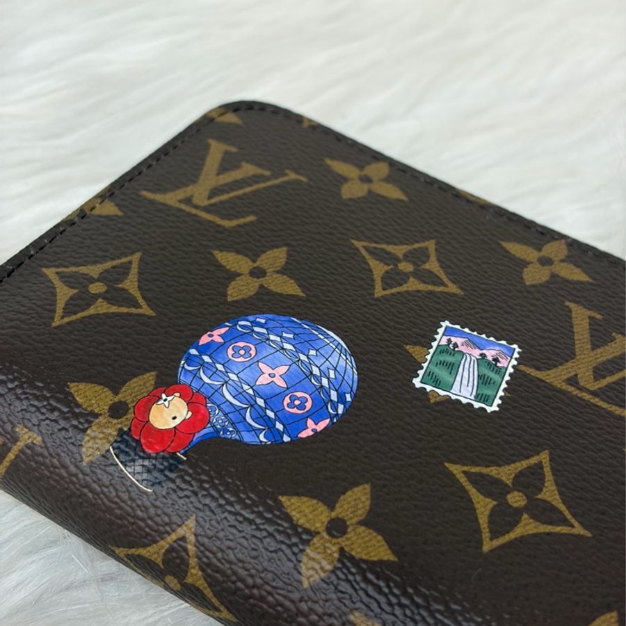 ALV M26256 原花 花朵星人 Vivienne Winter Holiday系列 淡粉 拉鍊 長夾-21