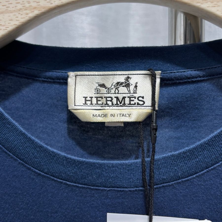 Hermes 愛馬仕 tee短袖 T恤 Hello Mr Farrier 機器人圖案 深海藍-2