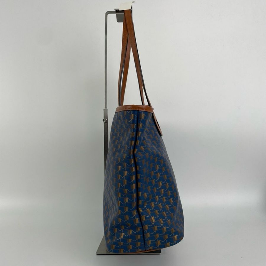 莫奈Moynat Oh! Tote 藍色拼色中號托特包單肩包購物袋-2