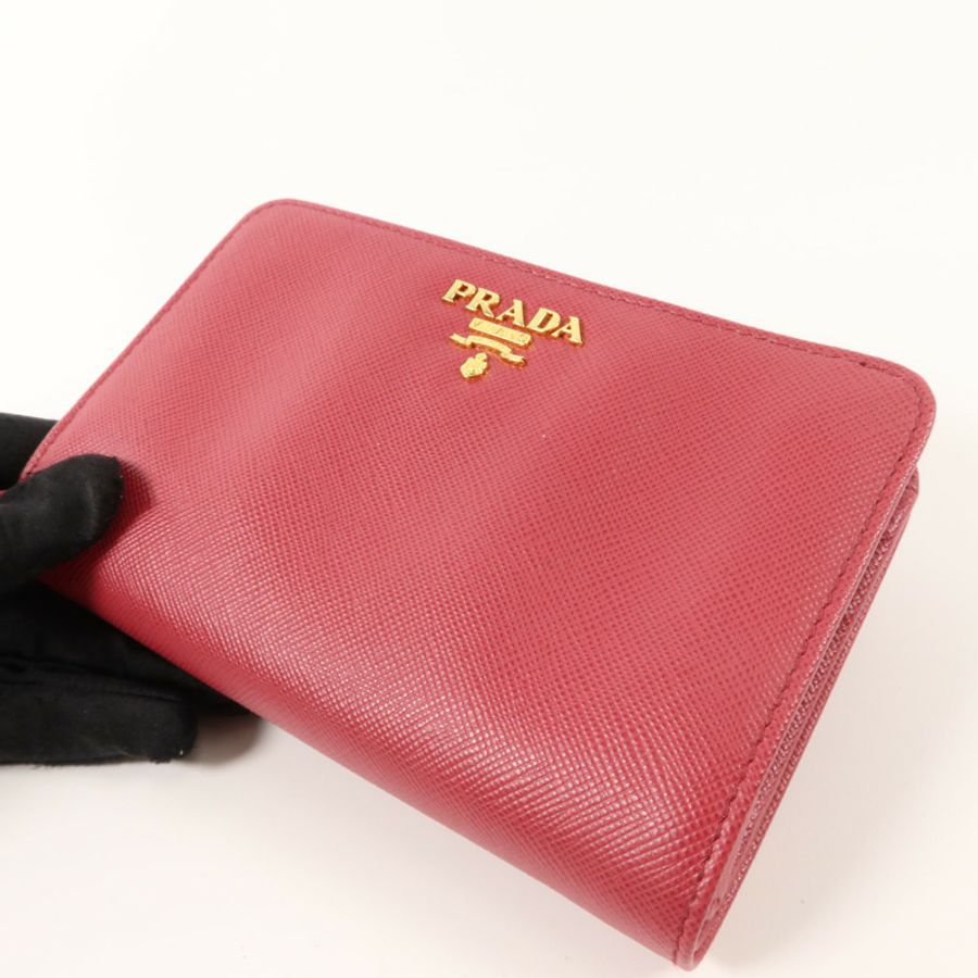PRADA Saffiano皮革Bifold Wallet錢包-17