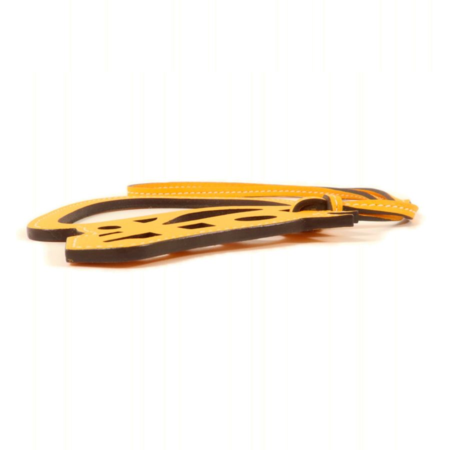 HERMES Swift皮革Paddock Cheval Charm掛飾Jaune Ambre-3