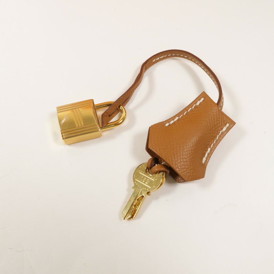 HERMES Epsom皮革Kelly 25手挽肩背兩用袋Gold-9