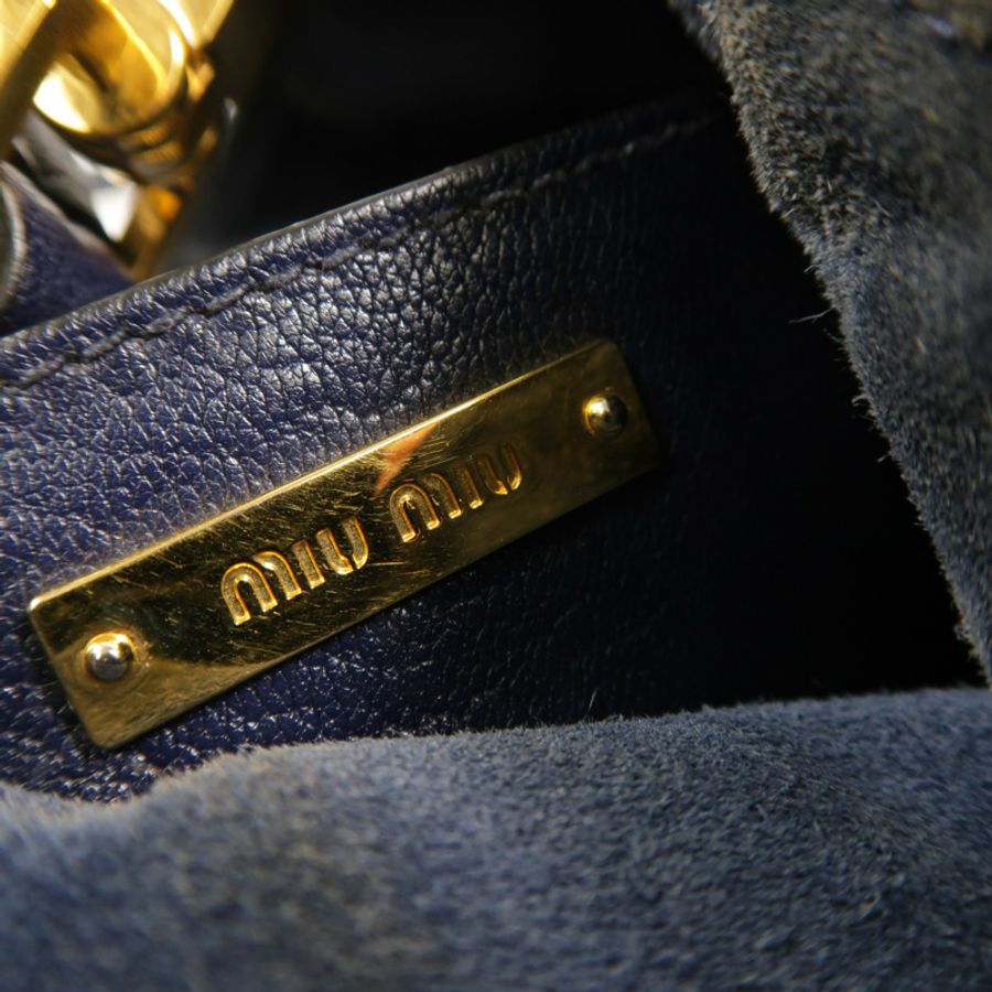 Miu Miu 牛仔布2 Way Shoulder手挽肩背兩用袋-5