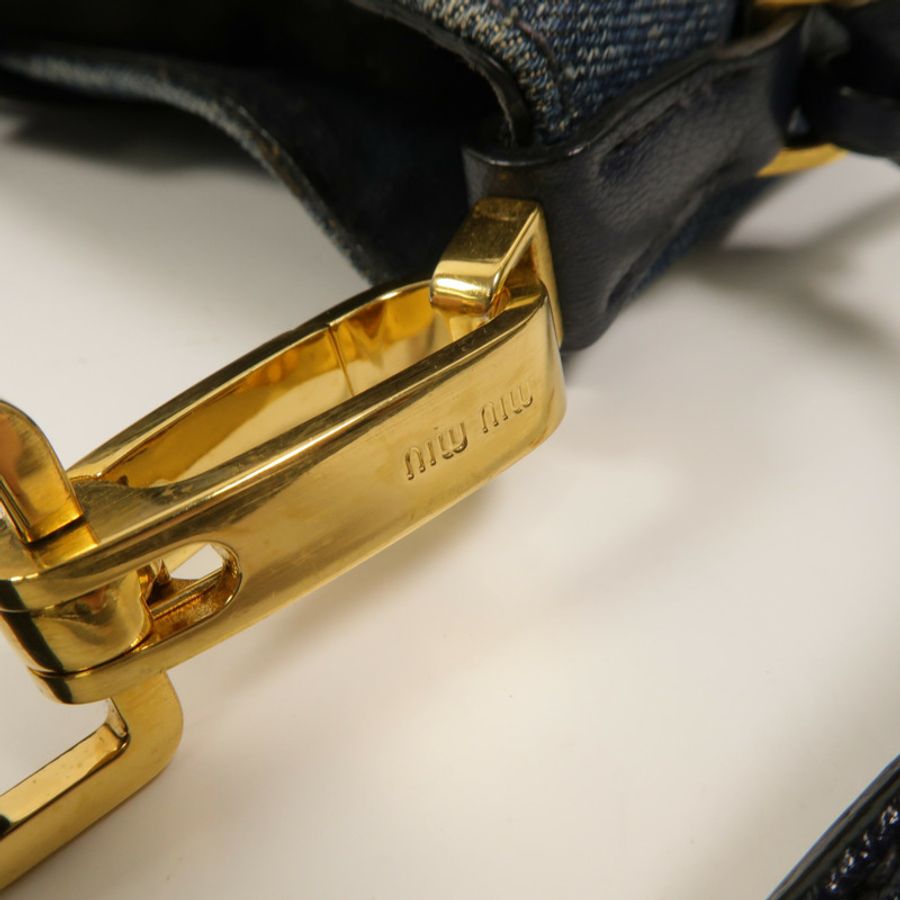 Miu Miu 牛仔布2 Way Shoulder手挽肩背兩用袋-16