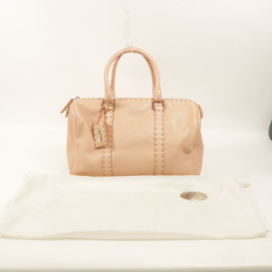 FENDI 牛皮皮革Selleria手挽袋-11