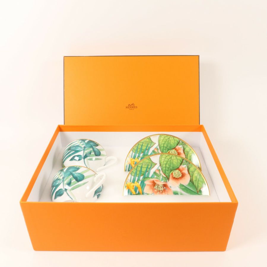 HERMES 瓷器Passifolia Teacup and Saucer茶杯和茶碟-10