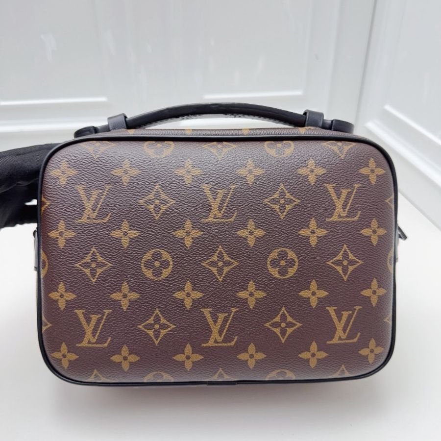 Louis Vuitton 老花黑色郵差包 晶片款-2