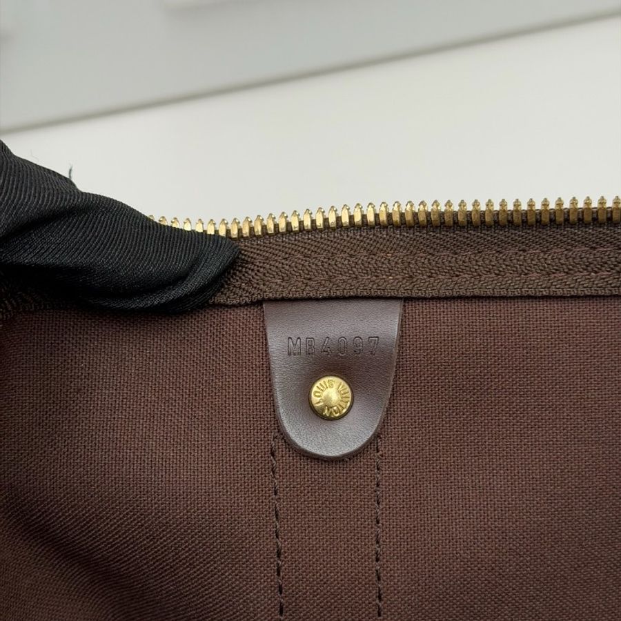 Louis Vuitton 棕色棋盤格keepall50旅行袋-6