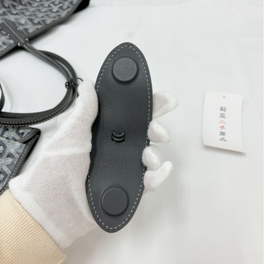 莉亞精品♡ Goyard 托特包 灰色 二手美包-20