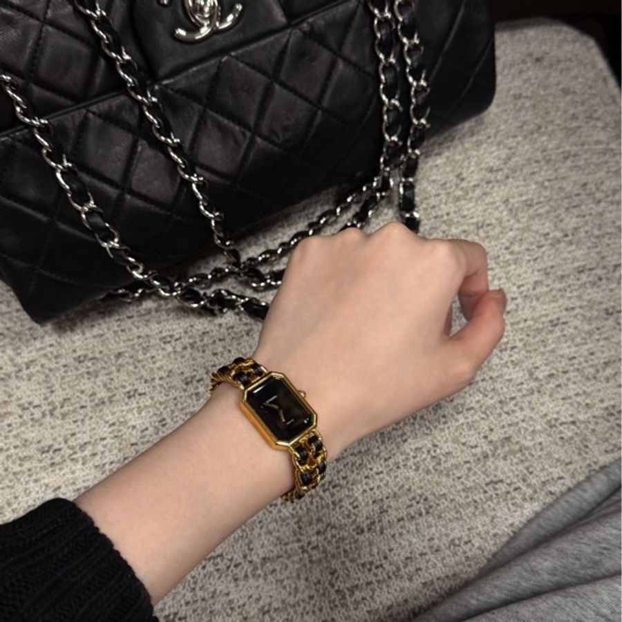 【97新 ✨ 全網最低價!】 ChanelChanel 方糖黑金錶 S碼(下單前先詢問庫存❗️❗️)-1