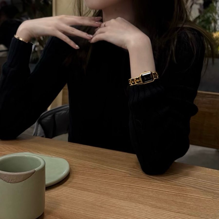 【97新 ✨ 全網最低價!】 ChanelChanel 方糖黑金錶 S碼(下單前先詢問庫存❗️❗️)-2