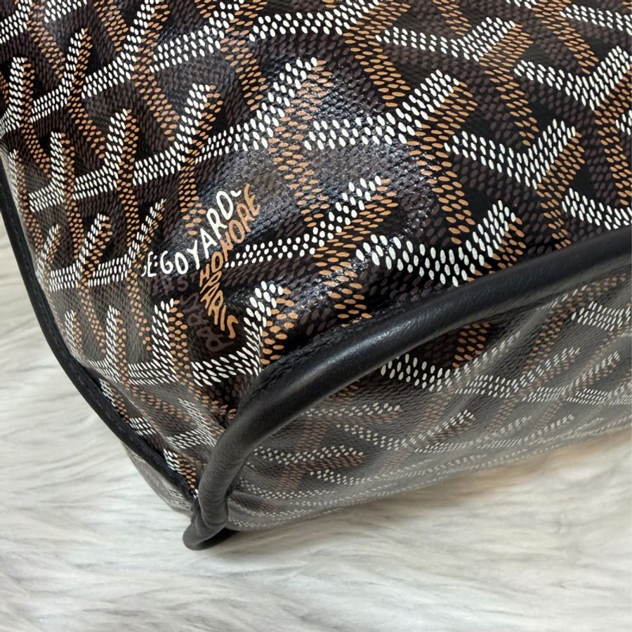 GOYARD Anjou Bag 黑皮 防水 logo 肩背包 托特包 PM-6