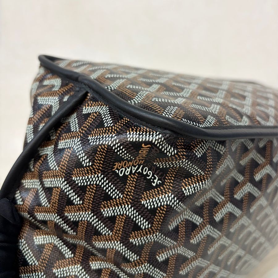 GOYARD Anjou Bag 黑皮 防水 logo 肩背包 托特包 PM-8