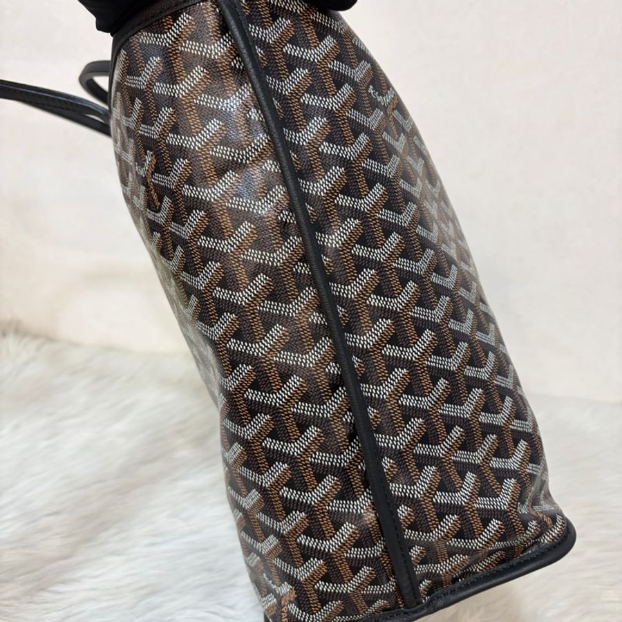 GOYARD Anjou Bag 黑皮 防水 logo 肩背包 托特包 PM-14