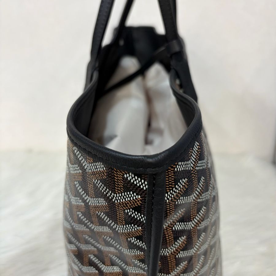 GOYARD Anjou Bag 黑皮 防水 logo 肩背包 托特包 PM-16