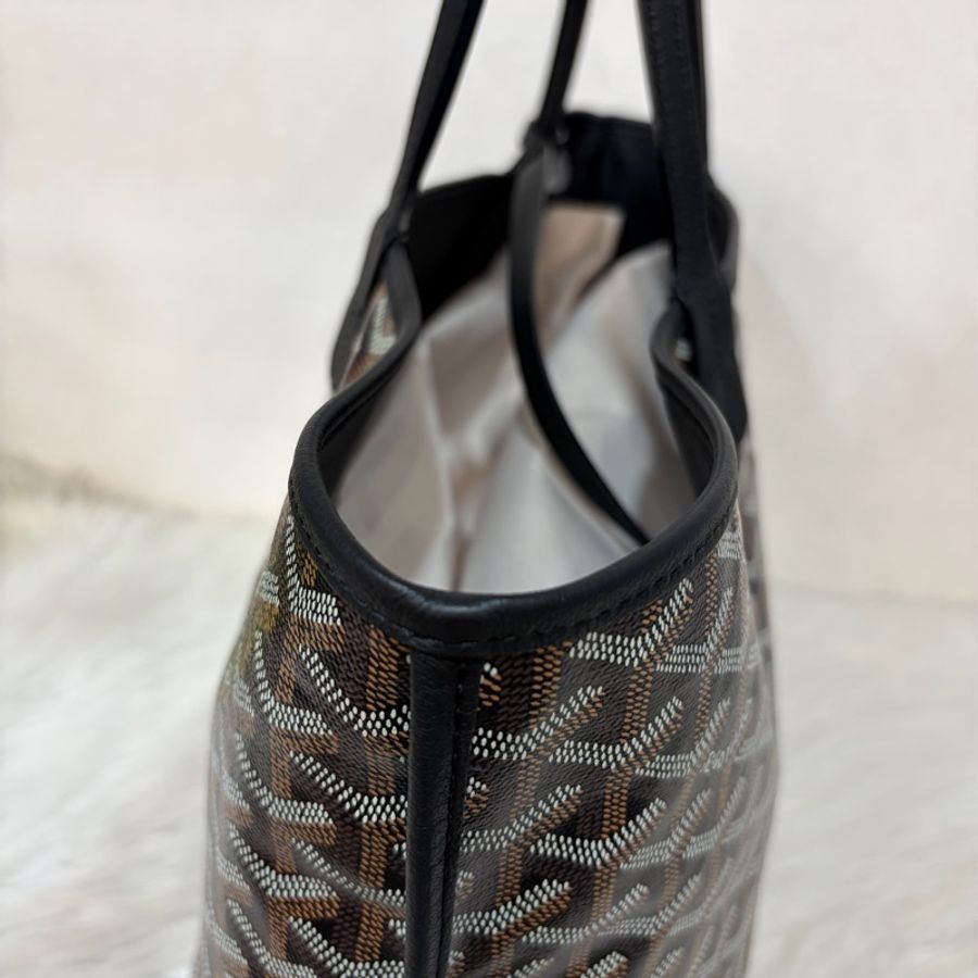 GOYARD Anjou Bag 黑皮 防水 logo 肩背包 托特包 PM-19