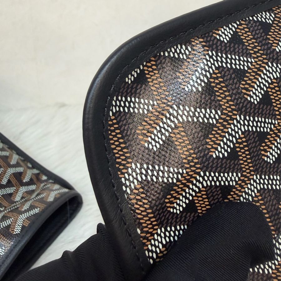 GOYARD Anjou Bag 黑皮 防水 logo 肩背包 托特包 PM-56