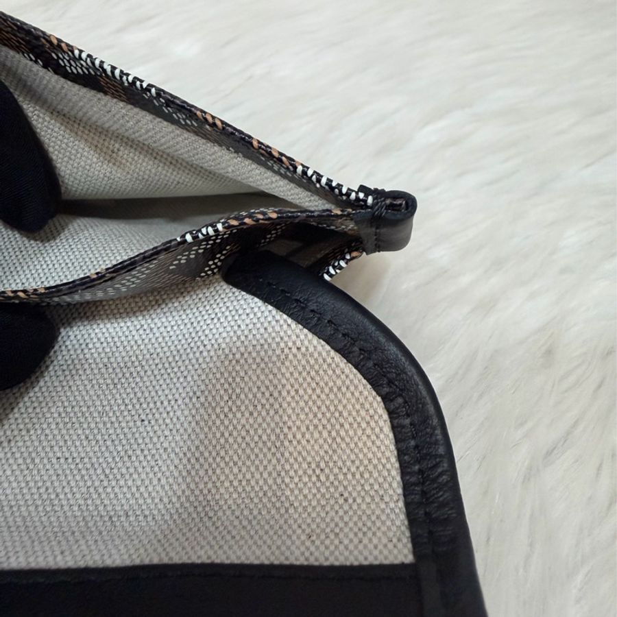 GOYARD Anjou Bag 黑皮 防水 logo 肩背包 托特包 PM-66