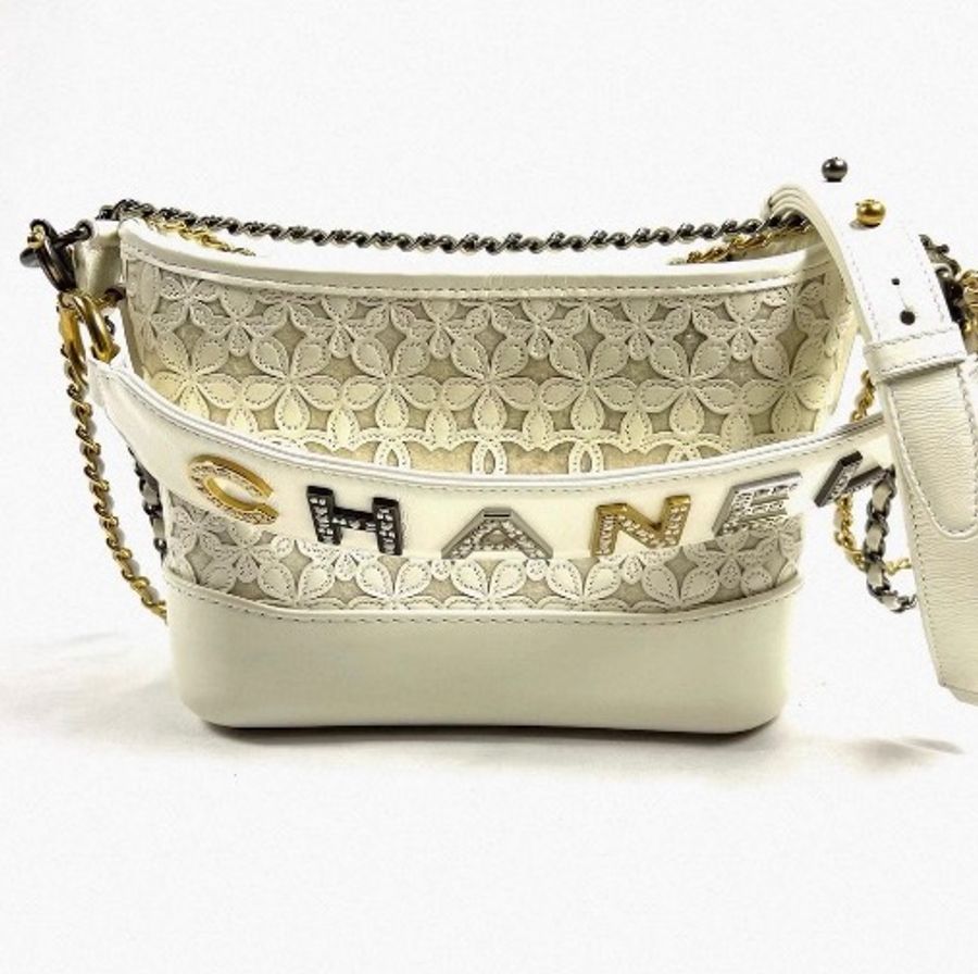 (閒置近新)CHANEL Camellia Lace Cut-Out Hobo Bag 流浪包-7