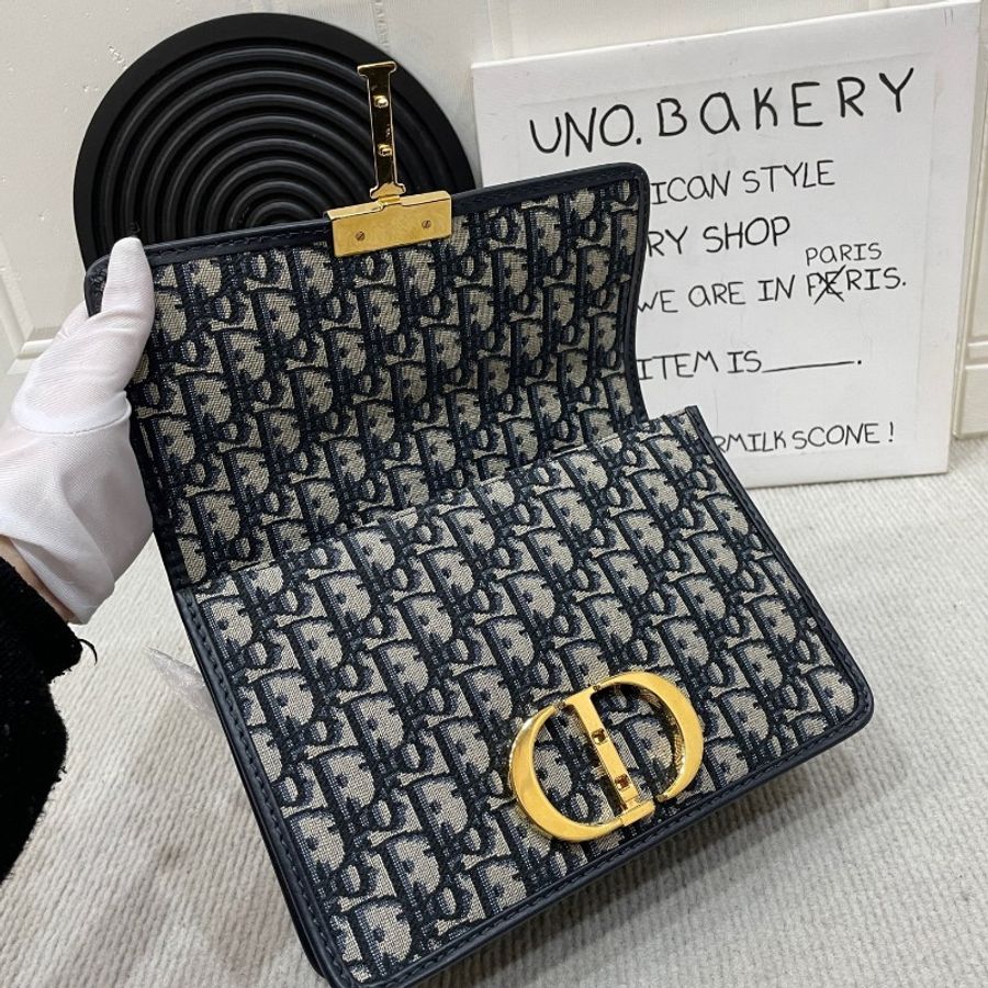 Dior 蒙田30 老花帆布 肩背包-7