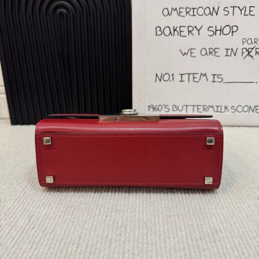 Moynat rejane bb 紅色 銀扣-2