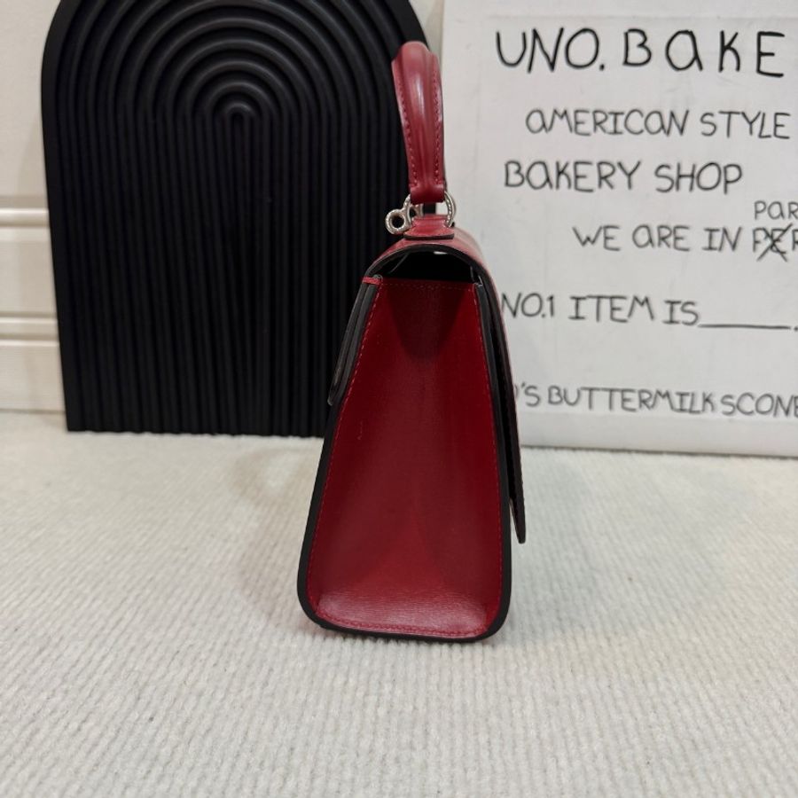 Moynat rejane bb 紅色 銀扣-3