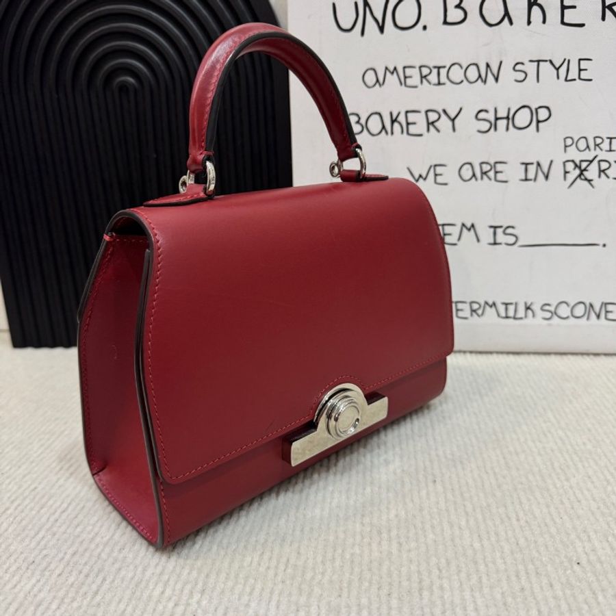 Moynat rejane bb 紅色 銀扣-4