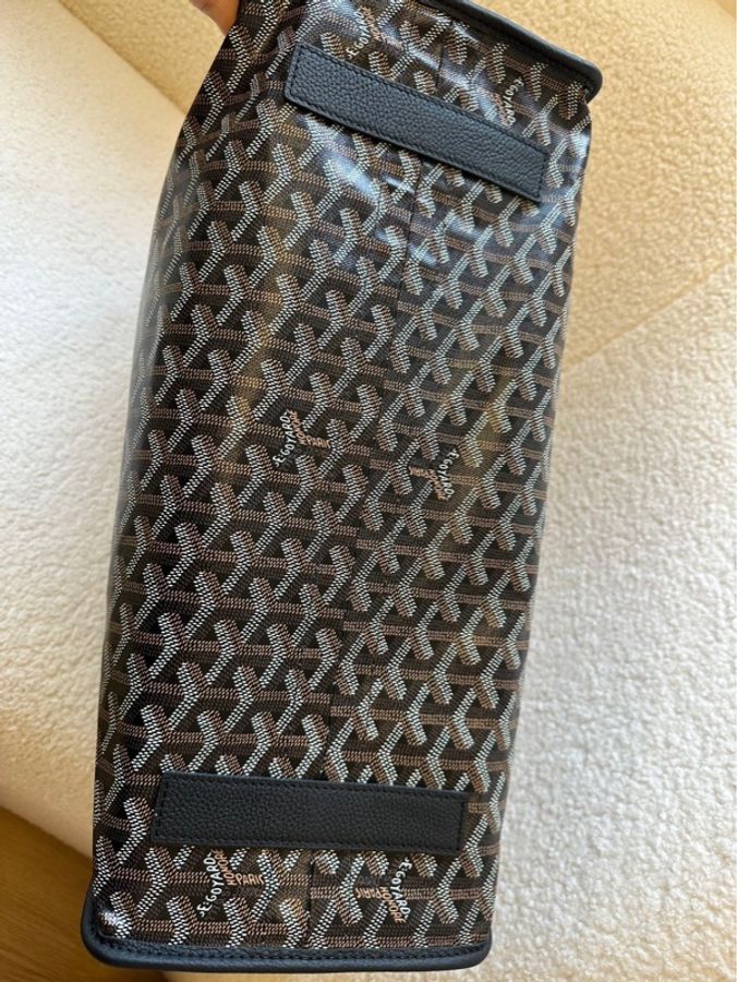 戈雅 Goyard Hardy 托特包 黑棕色狗牙紋 尺寸：40 × 31 cm 成色：99新，帶吊牌，保存極佳-2