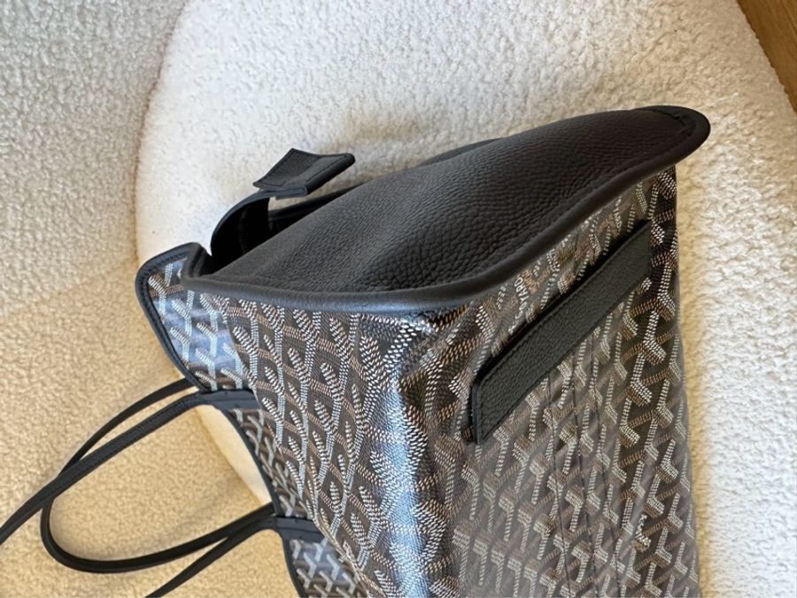 戈雅 Goyard Hardy 托特包 黑棕色狗牙紋 尺寸：40 × 31 cm 成色：99新，帶吊牌，保存極佳-5
