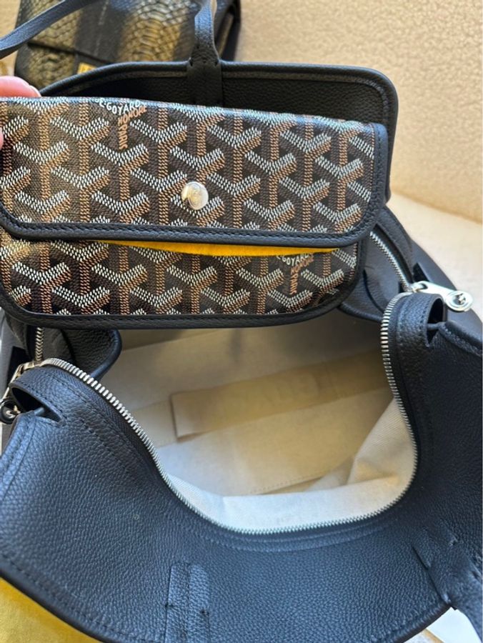 戈雅 Goyard Hardy 托特包 黑棕色狗牙紋 尺寸：40 × 31 cm 成色：99新，帶吊牌，保存極佳-11