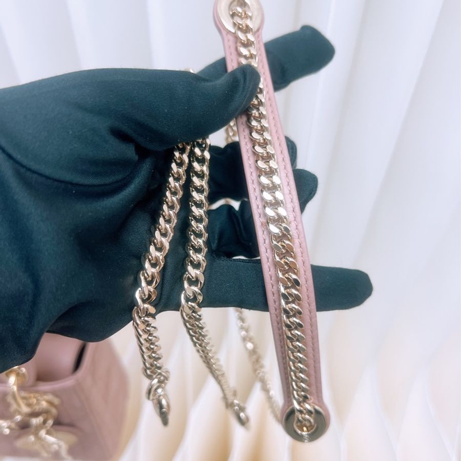 Dior lady dior 迷你三格 乾燥玫瑰粉-10