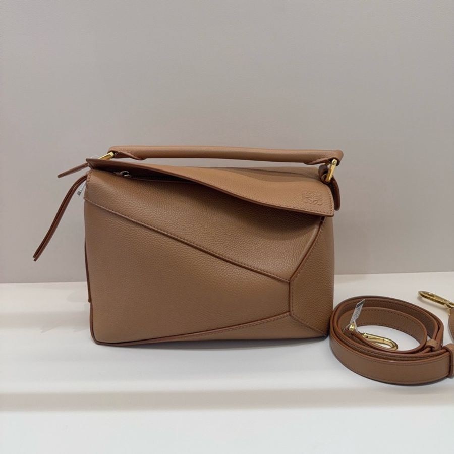 Loewe羅意威 puzzle 太妃糖色 小號 手提包斜挎包 金扣-0