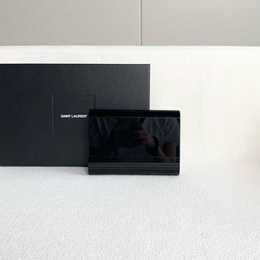 Ysl 信封woc手拿包鏈條包黑色金扣 18*13*4 98新配件鏈條 盒子 塵袋-7