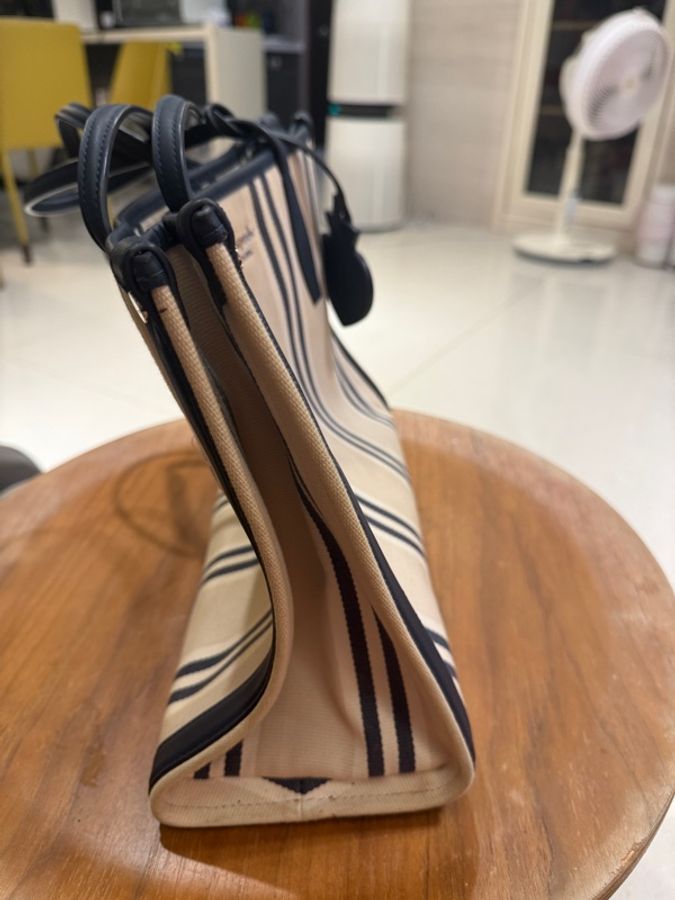 Kate Spade 藍白條紋 肩背包 手提包-7