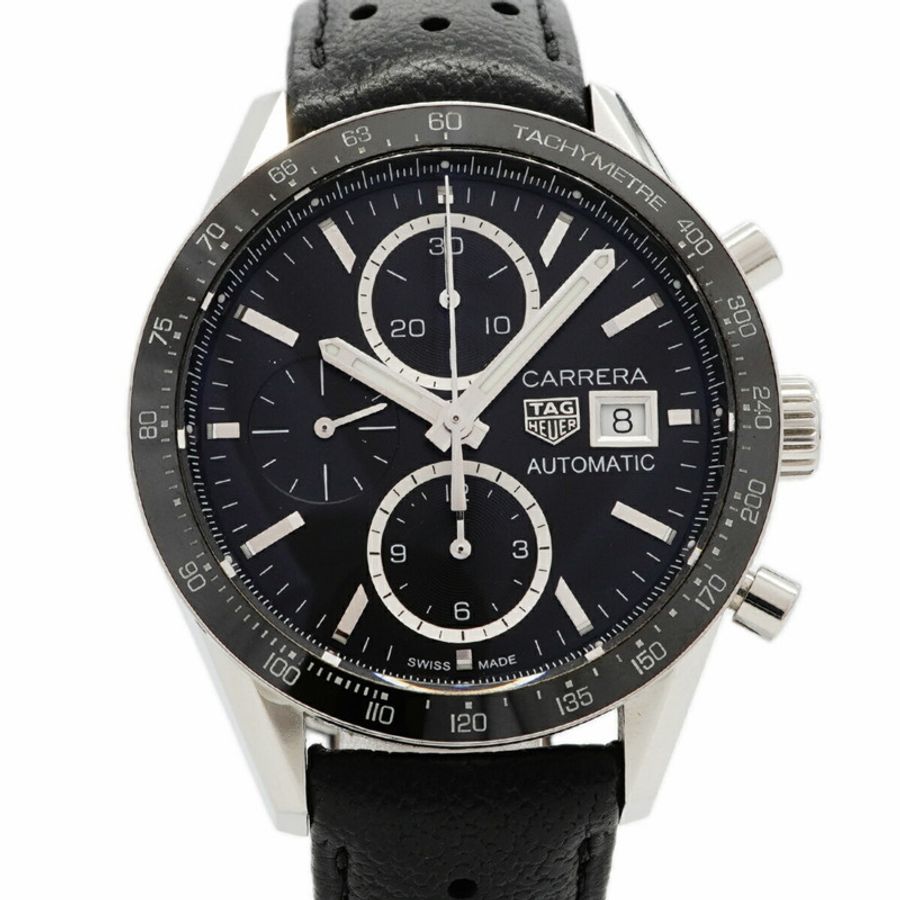 TAG Heuer 豪雅卡萊拉 Calibre 16 CV201AJ 黑色錶盤男士腕錶-0