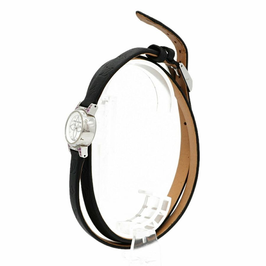 路易威登 Tambour Bijou 三重線圈 Q1511 白色錶盤女士腕錶-1