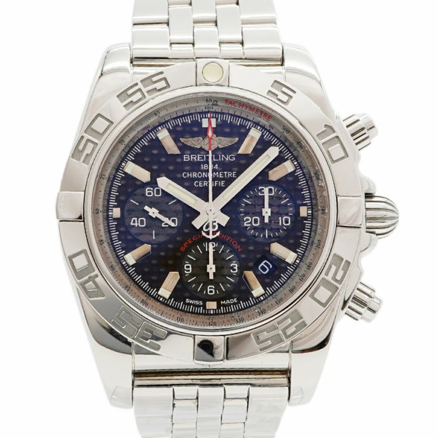 百年靈 Chronomat 44 AB011012 AB0110 棕色錶盤男錶-0