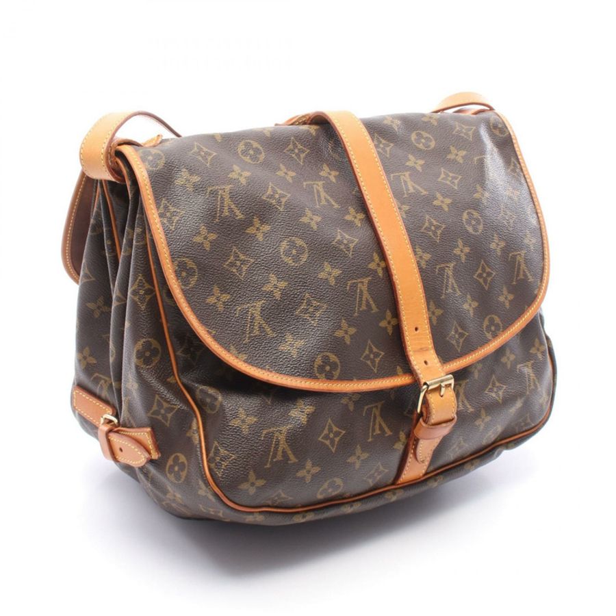 路易威登 Saumur 35 斜背包 M42254 Monogram 棕色皮革-1