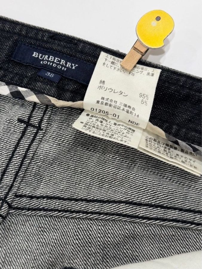 BURBERRY 倫敦 格紋滾邊牛仔8/9分褲-9