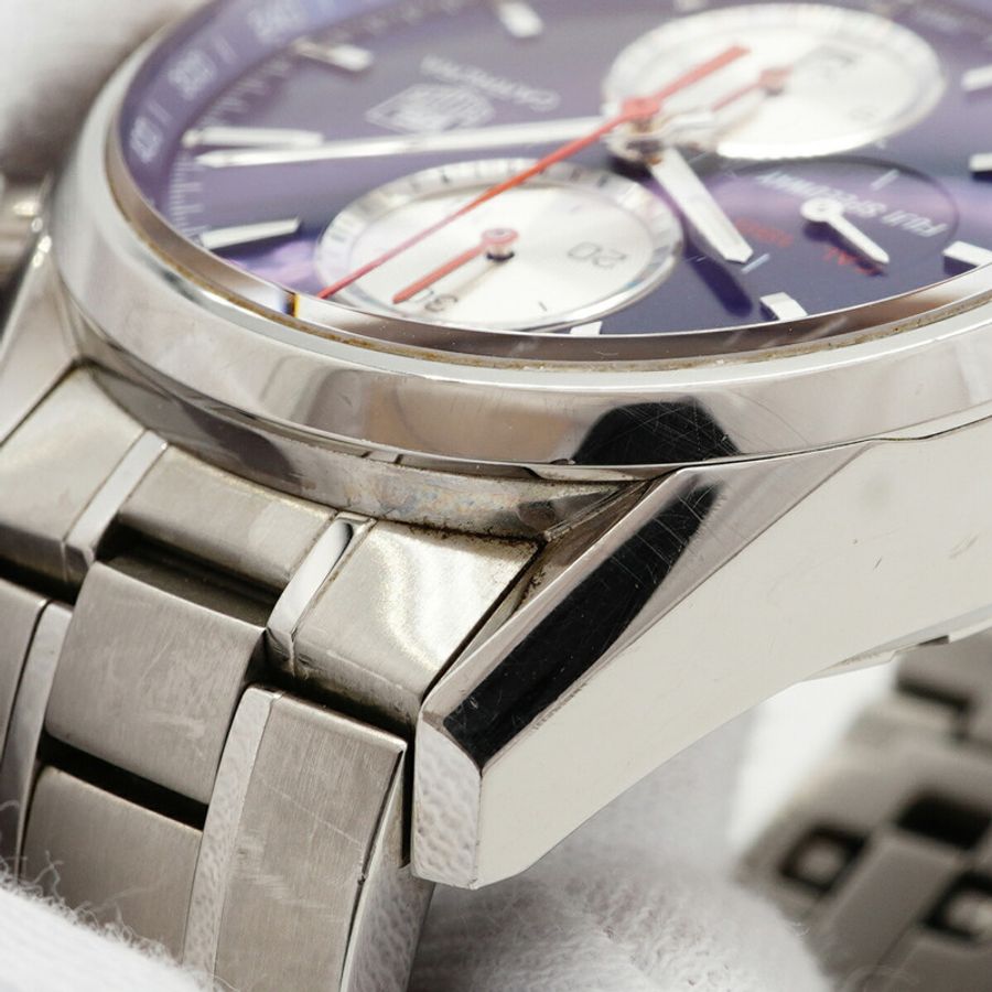 TAG Heuer Carrera 日本限量版富士賽道 CAR211B 藍色錶盤男士腕錶-7