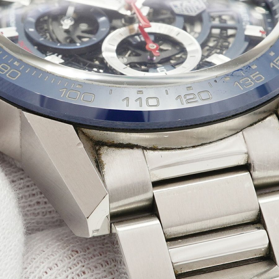 TAG Heuer 豪雅卡萊拉 Calibre 01 CAR201T 鏤空錶盤男士腕錶-6
