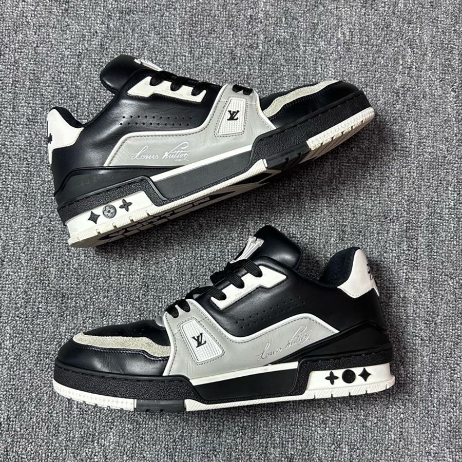 Louis Vuitton 路易威登 LV Trainer 黑灰 休閒板鞋/39.5碼-1