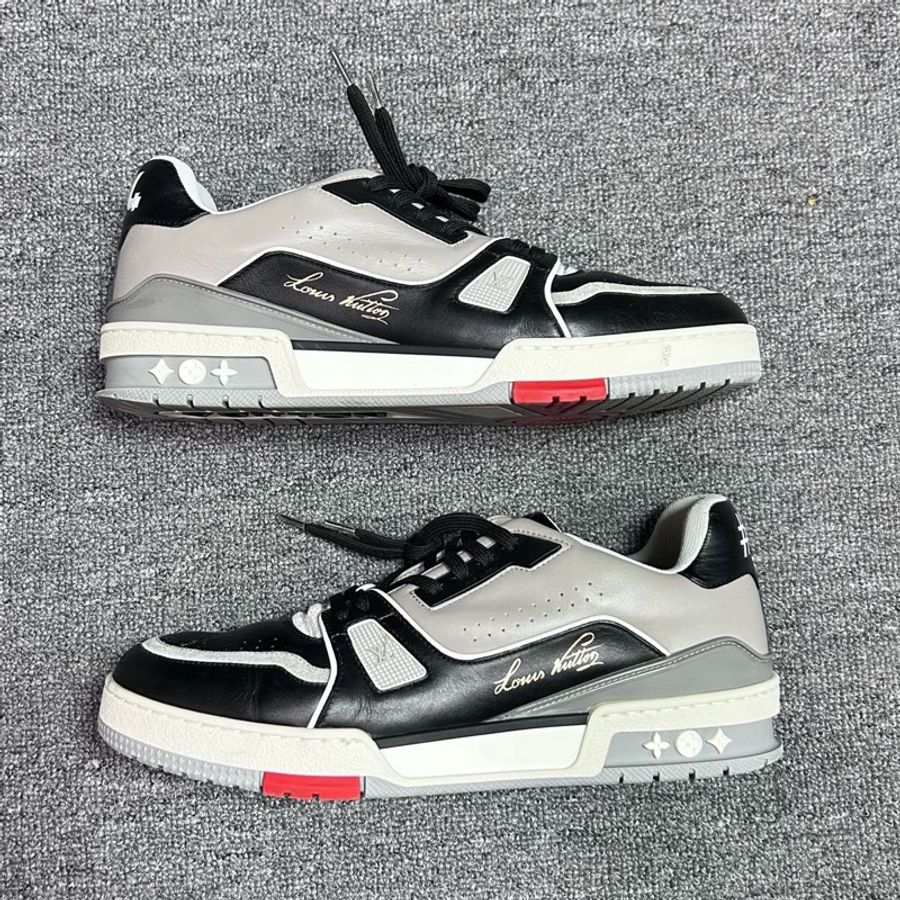 Louis Vuitton 路易威登 LV Trainer 黑水泥 黑白灰 徽標籤名款 /41.5碼-1