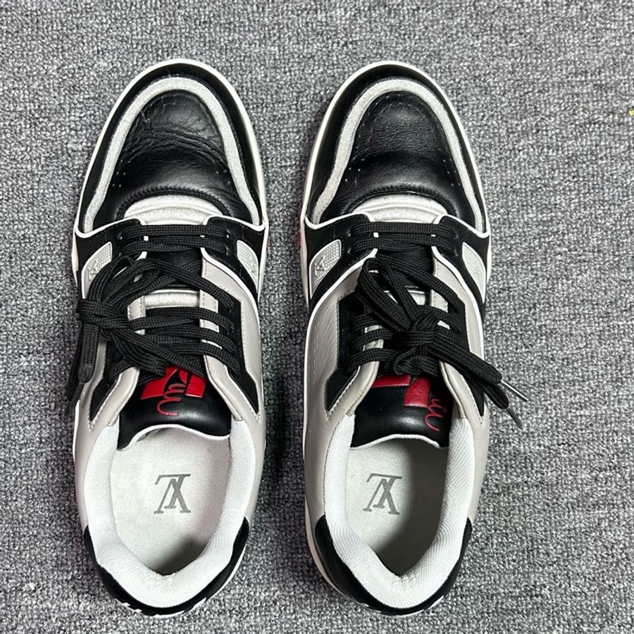 Louis Vuitton 路易威登 LV Trainer 黑水泥 黑白灰 徽標籤名款 /41.5碼-4