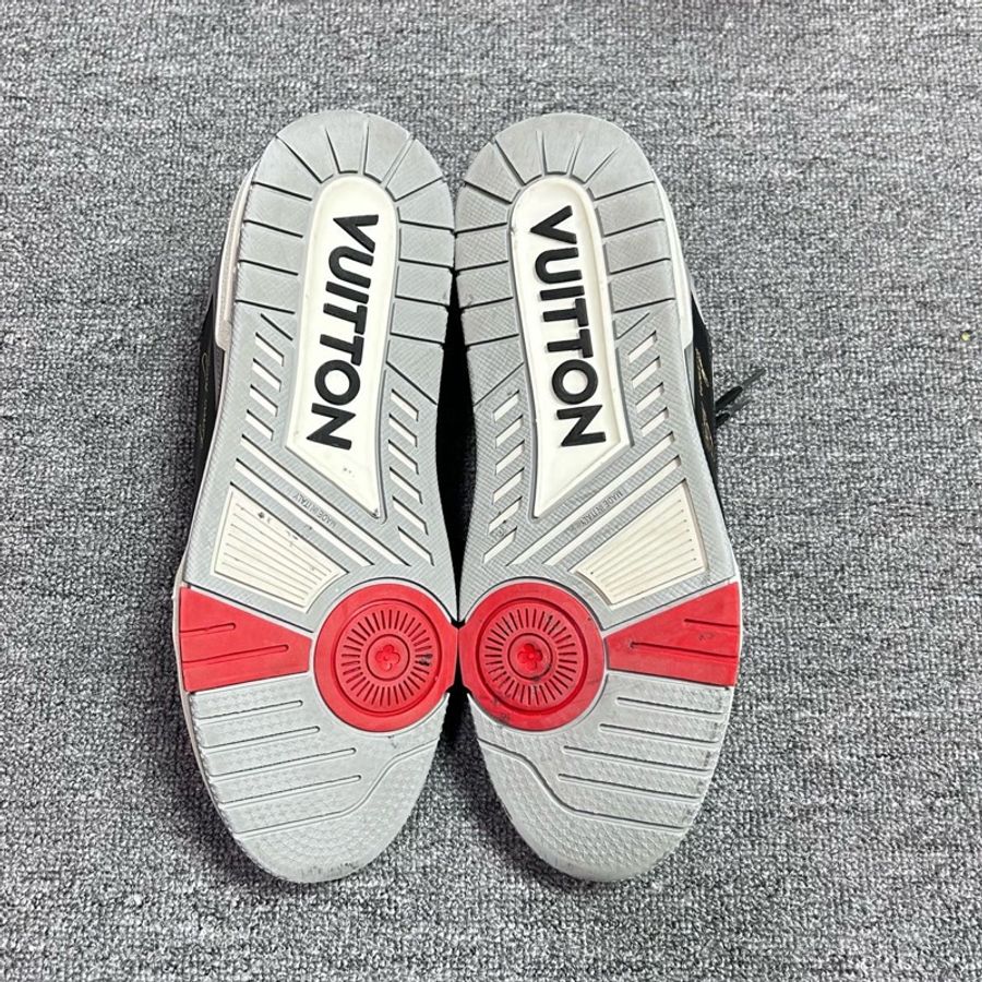 Louis Vuitton 路易威登 LV Trainer 黑水泥 黑白灰 徽標籤名款 /41.5碼-7