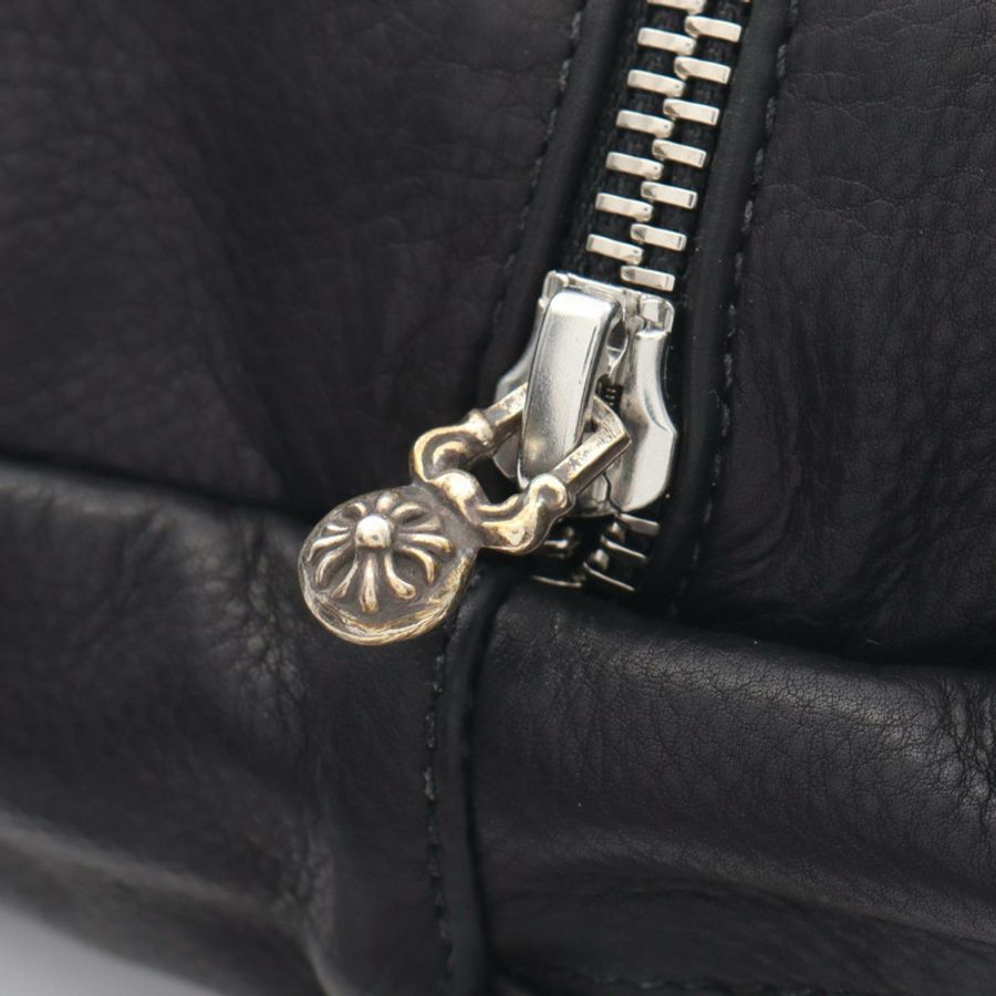 CHROME HEARTS TAKA MINI Cemetery Cross Patch 肩背包 皮革 SV925 黑色-4