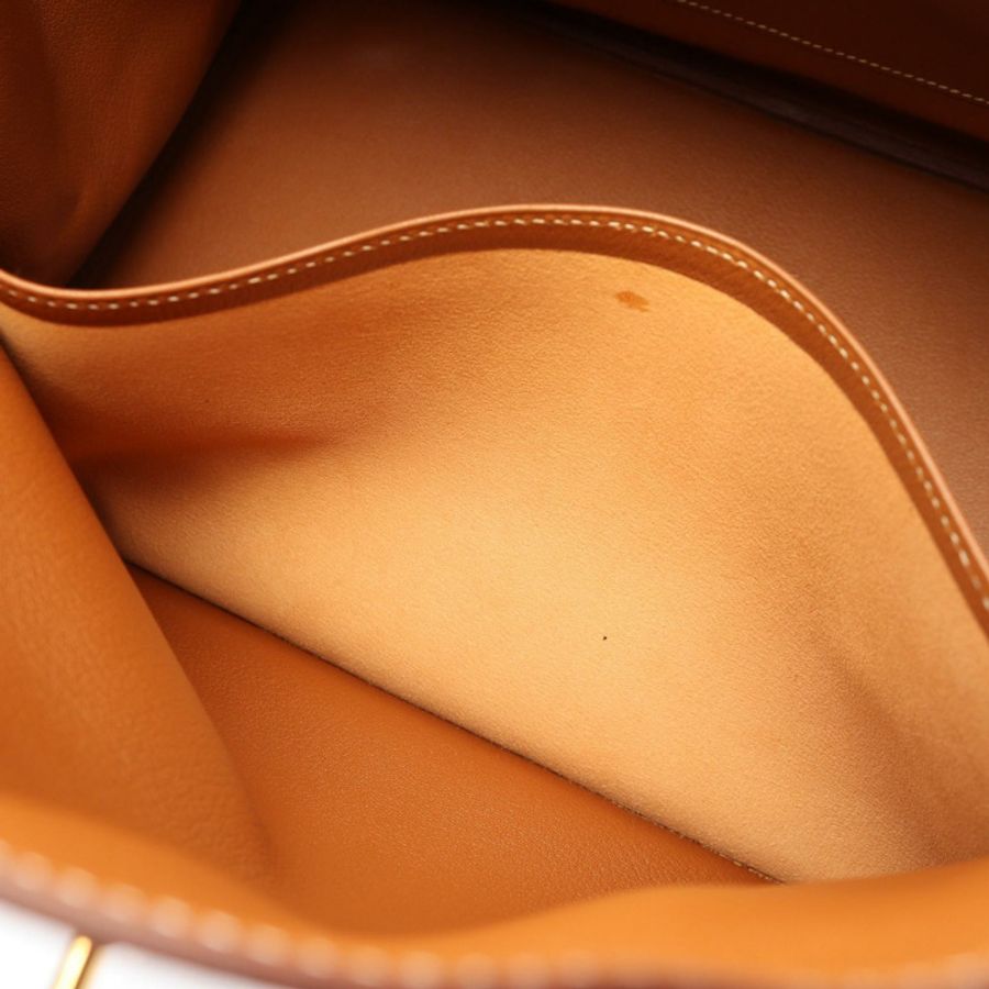愛馬仕 Birkin 35 手提包,Courchevel 皮革,棕色,金色,二手,金色五金-13