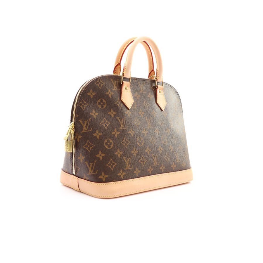 棕色 原花帆布 Alma PM 手提包【LOUIS VUITTON LV 路易威登】 M51130-1