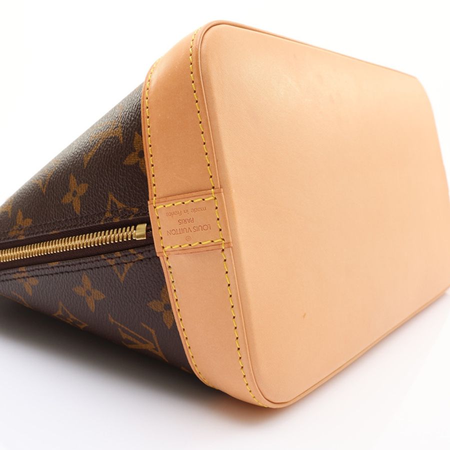 棕色 原花帆布 Alma PM 手提包【LOUIS VUITTON LV 路易威登】 M51130-7